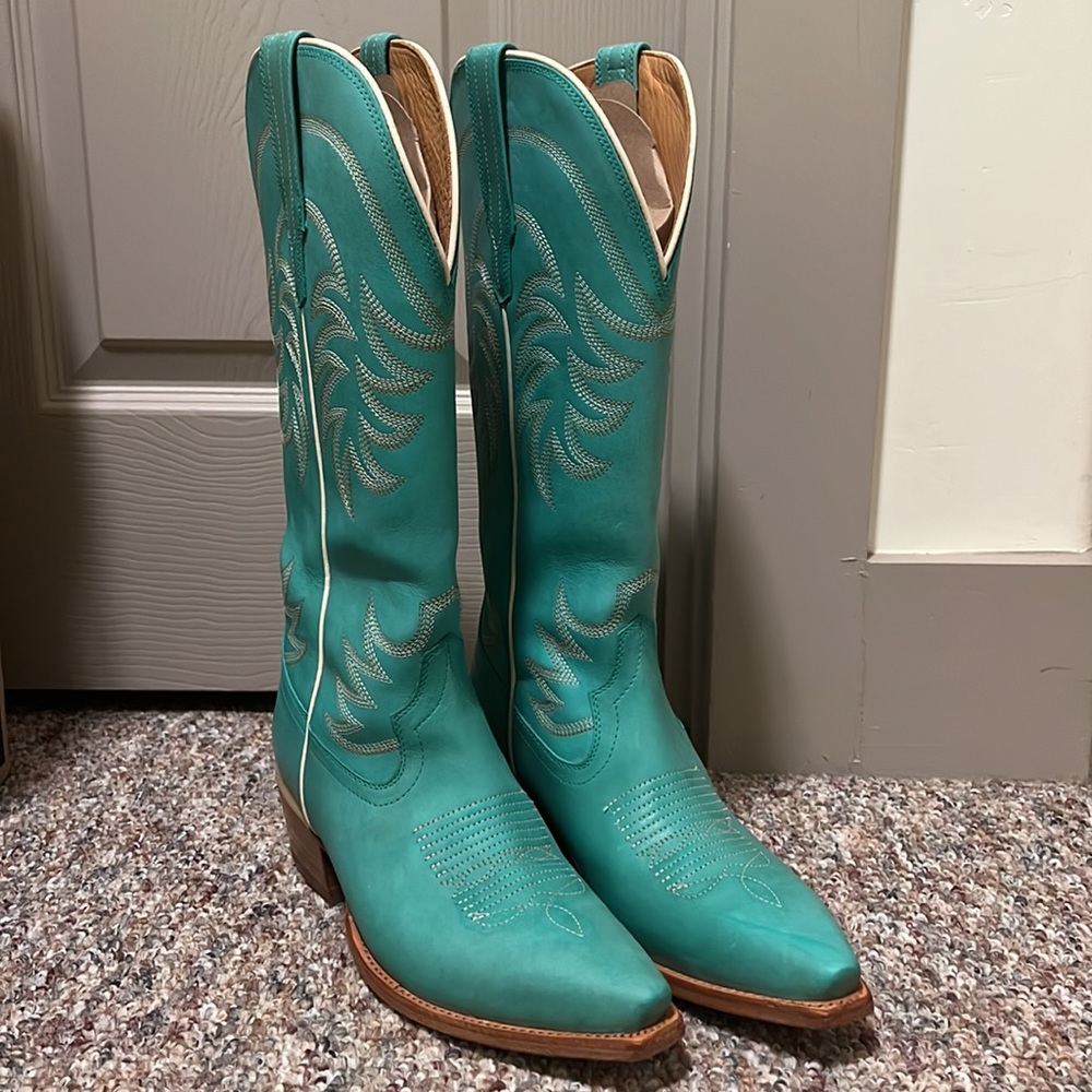 Tecovas The Annie in Turquoise Size 8 worn 1x